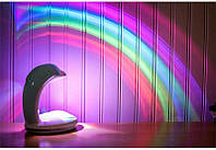 Проектор Дельфин Радуга (3 цвета) 14х10х15см