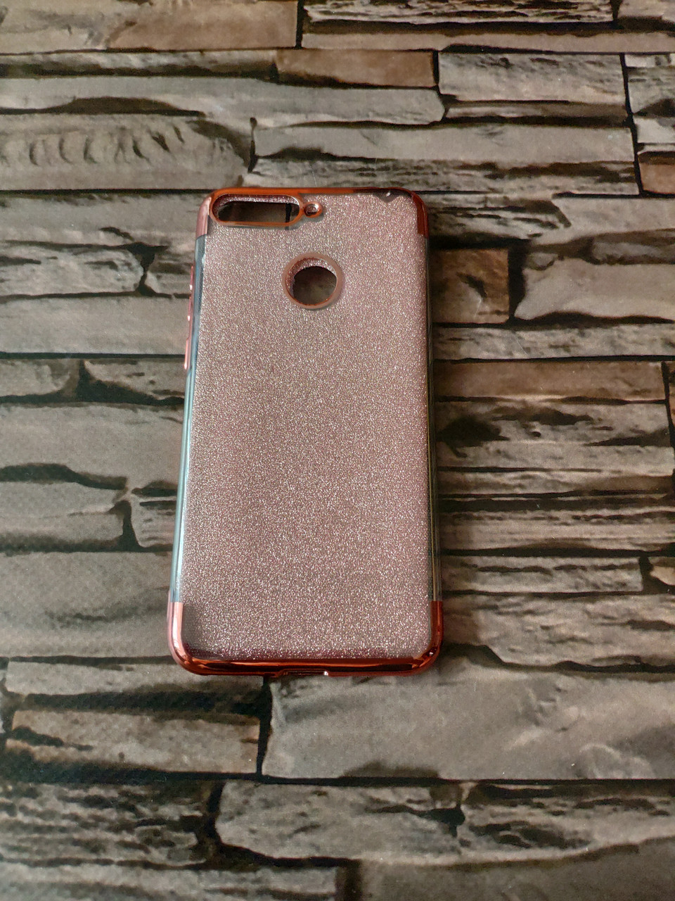 Чохол блискучий для Huawei Y6 Prime 2018 Рожевий обідок