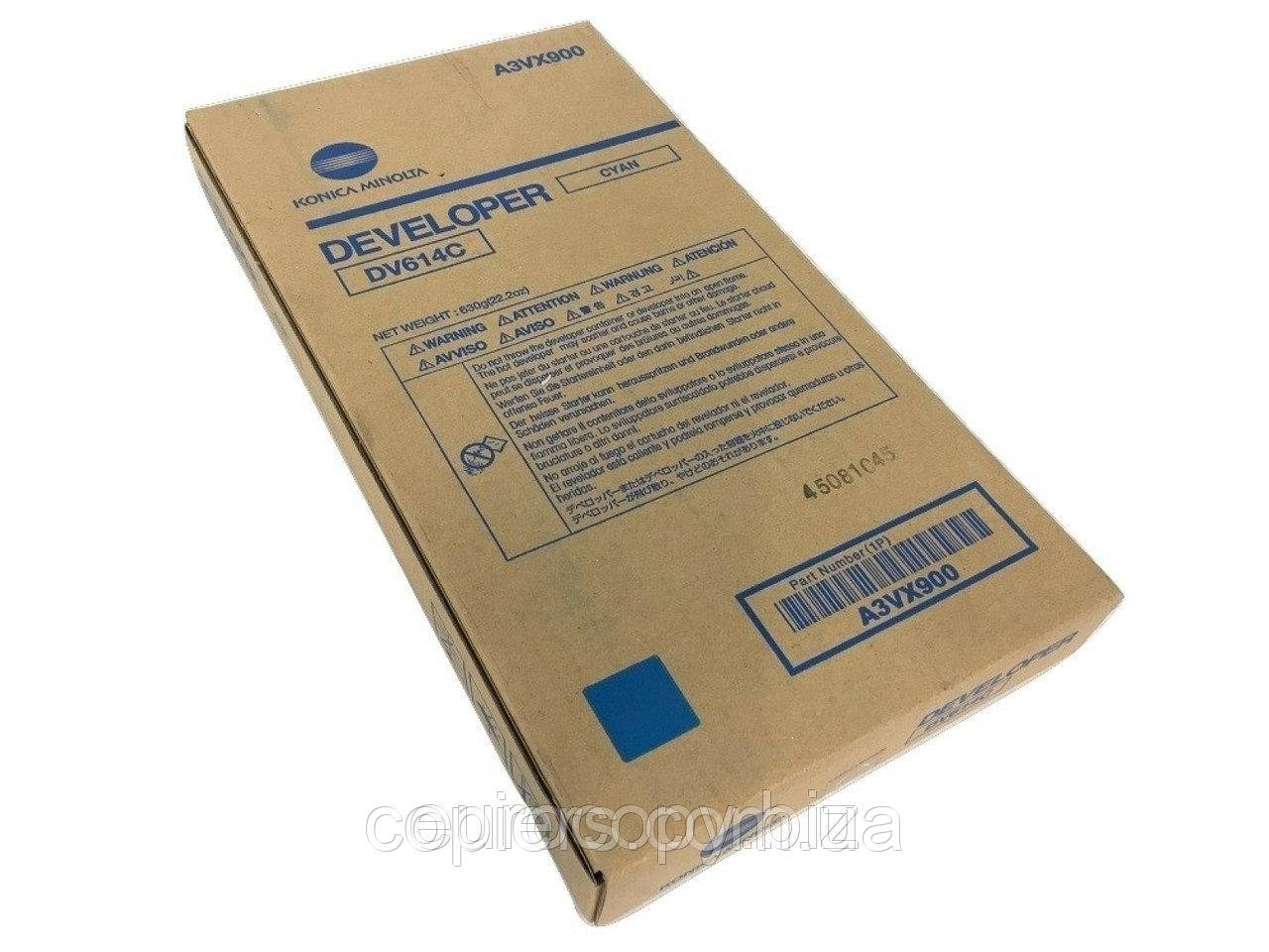Девелопер DV-614 C Konica Minolta bizhub PRESS C1060 C1060 C2060 C2060L C2070 C71hc., A3VX900, фото 1