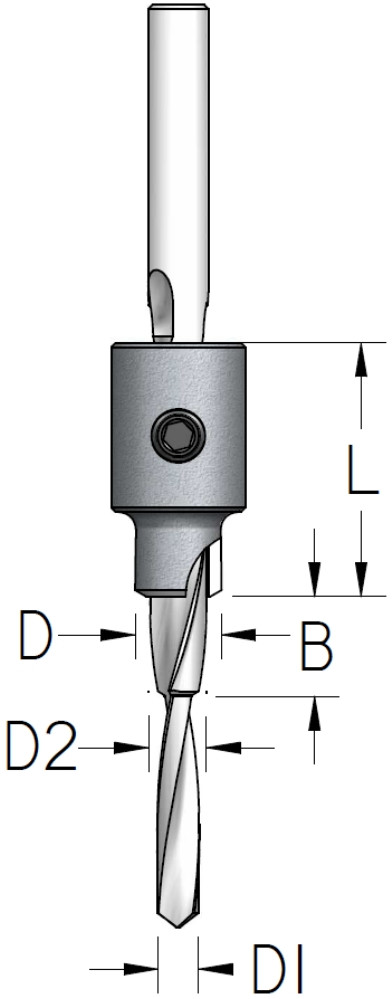 Конфирматное свердло - зенкування на ступінчастому свердлі HSS D5,0/7,0/10,0 B5÷25, фото 1