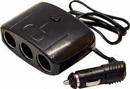Розгалужувач прикурювача OLESSON 1635 3 гнізда+ 2 USB 800 mAh з кабелем 1.2 м