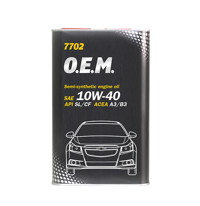 Масло моторне напівсинтетичне MANNOL 7702 O. E. M. 10W-40 4л API SL/CF OPEL Chevrolet метал