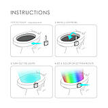 IHomy LED-підсвітка світильник нічник для унітаза з датчиком руху 8 кольорів ґаджет у ванну, фото 7