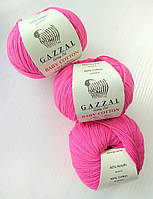 Пряжа Gazzal Cotton Baby - 3461 малиновий