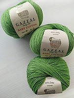 Пряжа Gazzal Cotton Baby - 3448 світлий зелений