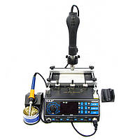 ІЧ-передавач плат з феном і паяльником WEP 853AAA (Розмір нагрівача 120 x 120 мм, фен із тримачем)