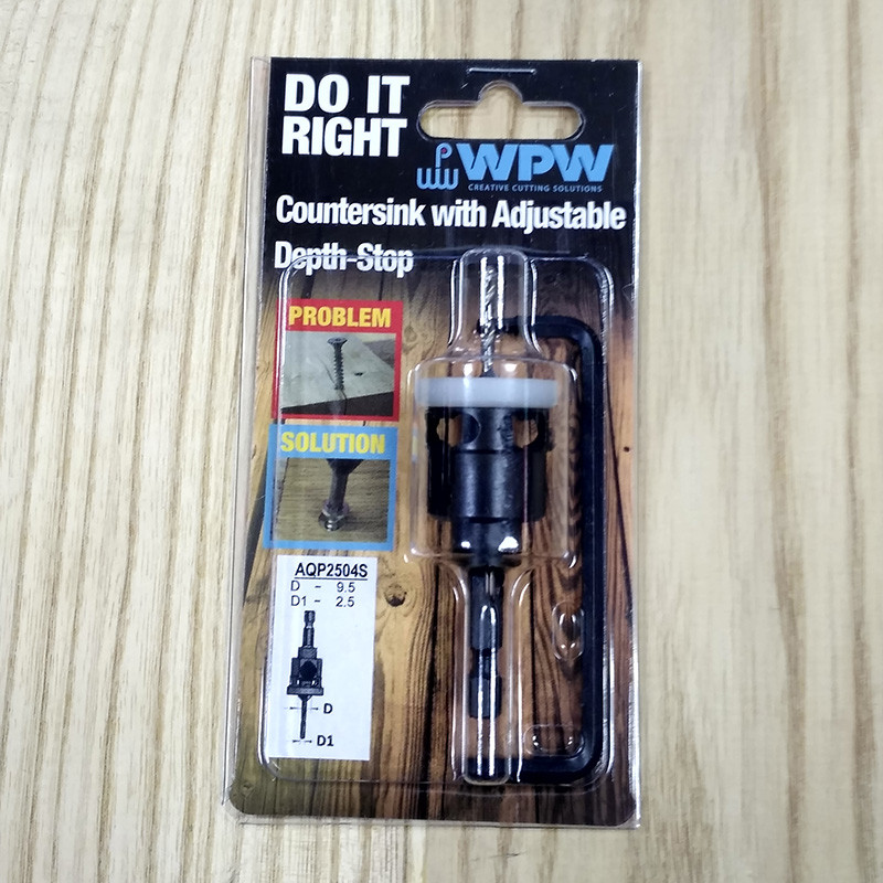 Твердосплавний зенкер WPW з шестигранним хвостовиком і полімерним обмежувачем D2,5/9,5, фото 1