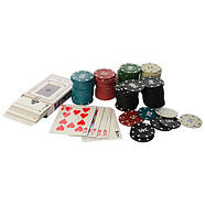 Набір для покеру 120 фішок з номіналом у металевій коробці + картки + фішка дилера арт. D7, фото 6