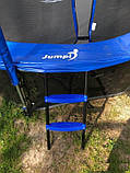 Великий батут для дорослих із захисною сіткою Tima Sport 370/374 см 12FT JUMPI синій, фото 5