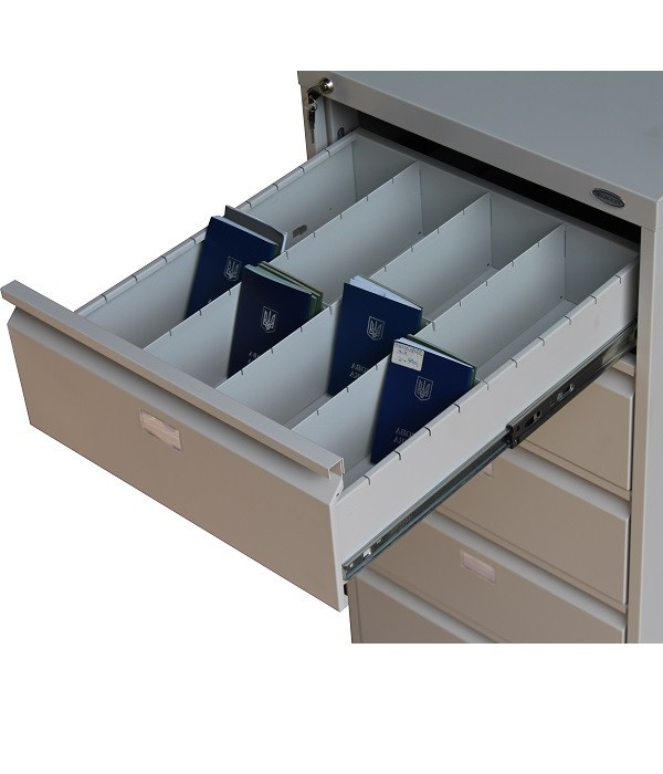Шафа-картотетека для трудових книжок,файлова шафа,офісна шафа,картотечна шафа КС-3 на 3 висувних ящика 710(в)х570(ш)х602(гл), фото 1