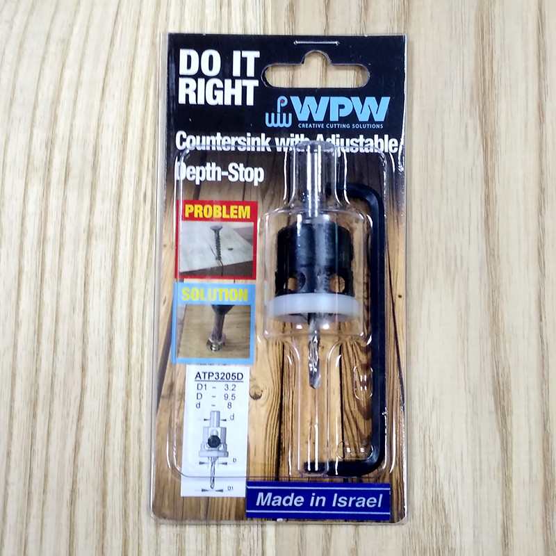 Твердосплавний зенкер WPW з циліндричним хвостовиком і полімерним обмежувачем D3,2/9,5