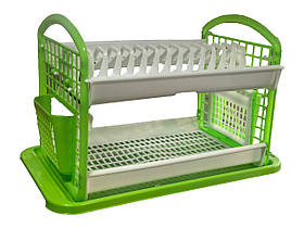 Сушка кухонна двоярусна на14 тарілок Консенсус