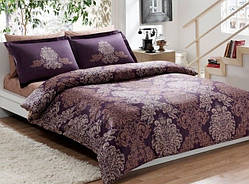 Постільна білизна Tac сатин Delux Pavona mor фіолетовий євро
