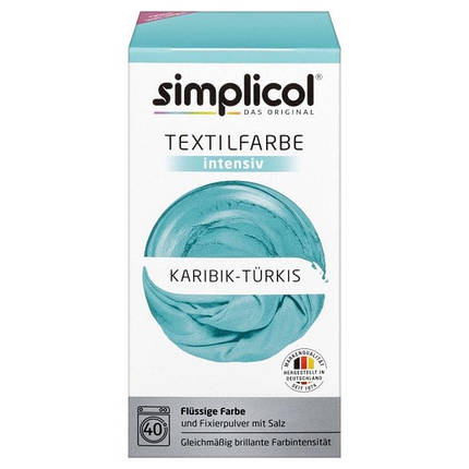 Фарба Simplicol для зміни кольору 150мл+400г закріплювач бірюзова, фото 1
