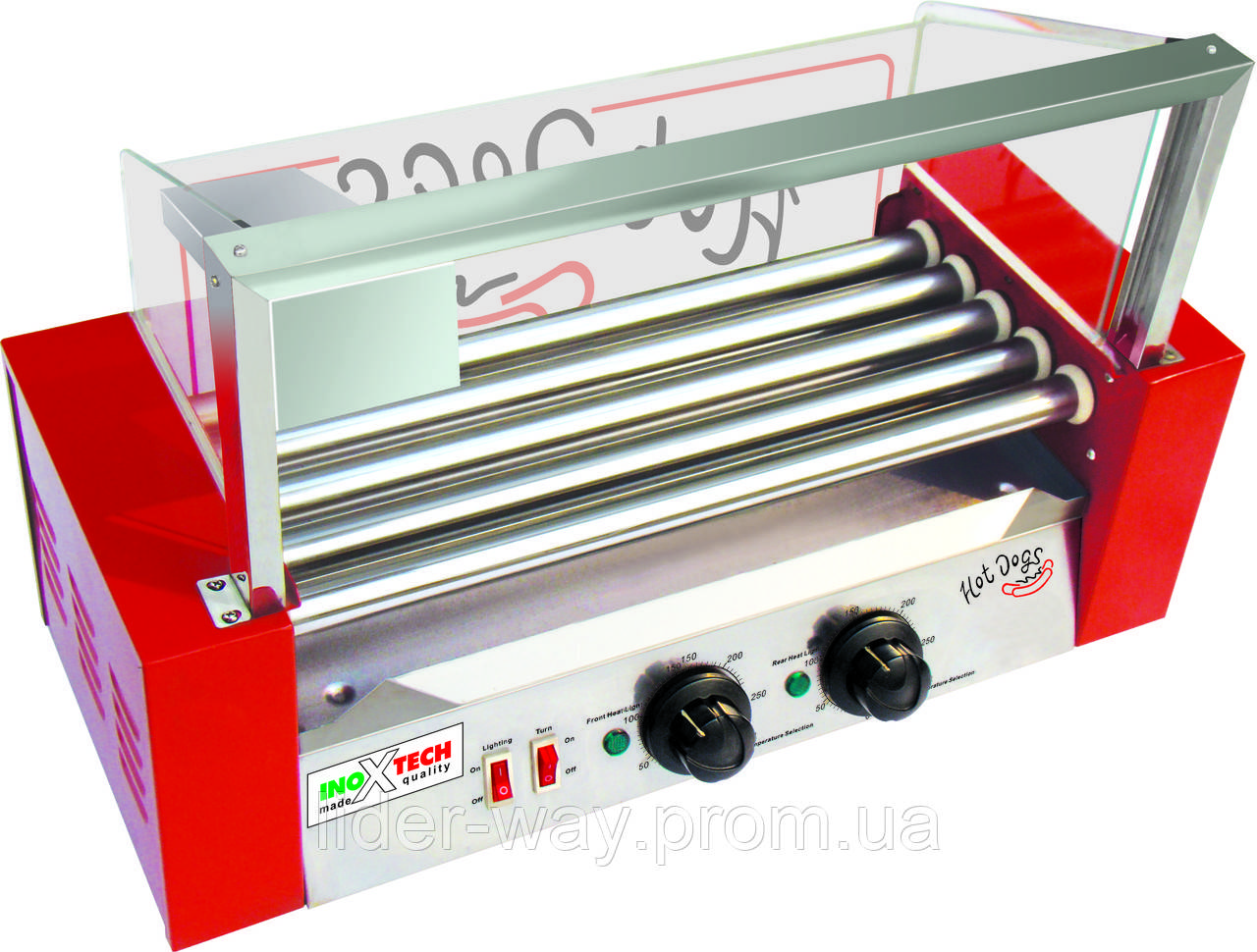Гриль роликовий HDG 005 INOXTECH зі склом