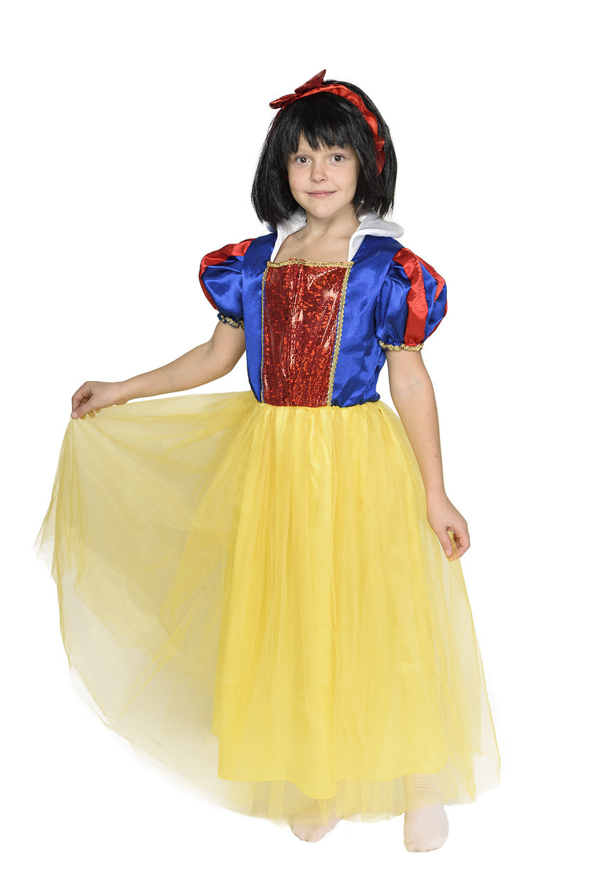 Карнавальний костюм Білосніжки з перукою, фото 1