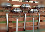 5 шт. Садові світильники на сонячній батареї 43 див. (нерж. сталь), фото 3