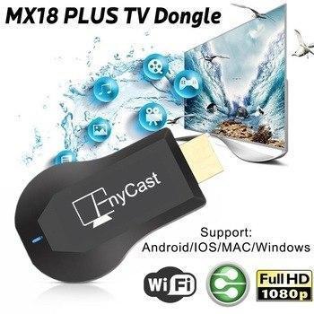 Медіаплеєр AnyCast MX18 Plus (Google) бездротовий смарт-адаптер 1080P Full HD Wifi TV Stick 