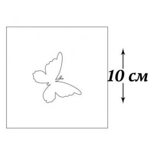 Трафарет для рідких шпалер Метелик 10 см