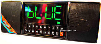 Годинник, будильник, Bluetooth-стерео колонка WS-1515 BT з USB, MicroSD і FM