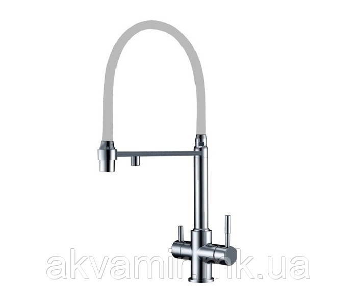 Змішувач Fabiano FKM 3143 INOX (нержавіюча сталь) з підключенням до фільтру, фото 1