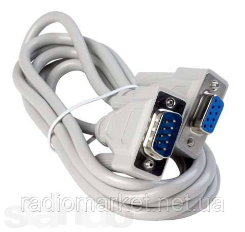 Подовжувач нуль-модемний шт.DB9pin-гн.DB9pin, 5 метрів