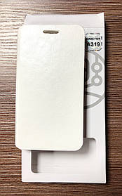 Чохол-книжка на телефон Lenovo A319 білого кольору