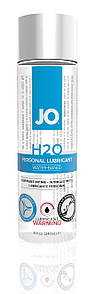 Зігрівальне мастило на водній основі JO H2O WARMING (240 мл) з екстрактом перцевої м'яти