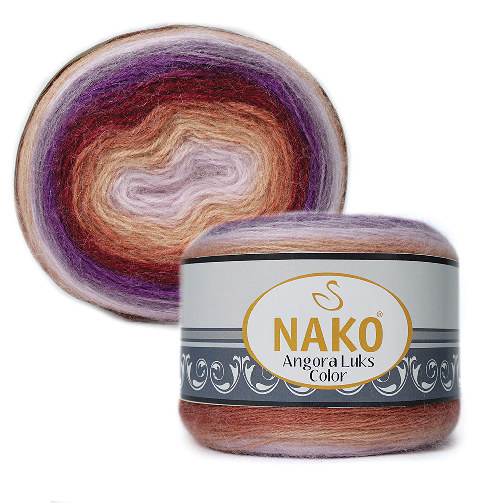 Пряжа Nako Angora Luks Color 81918,  Ангора Люкс Колор