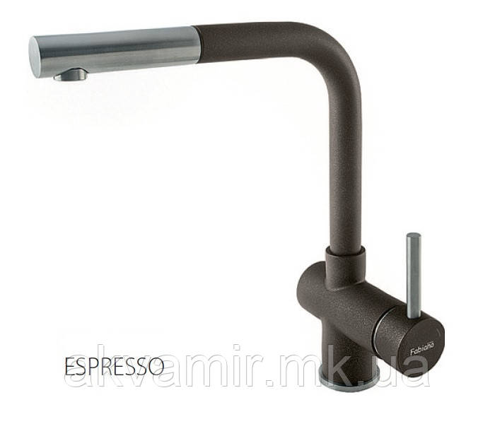 Змішувач для кухні Fabiano FKM-46Р S/Steel Еспрессо (ESPRESSO) з витяжним гусаком