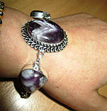 Елегантний браслет із контрастним аметистом, фото 2