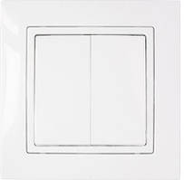 Вимикач С510-861е двоклавішний прихованої установки