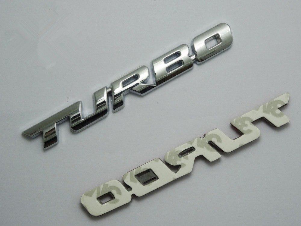 3D эмблема Turbo - метал хром 128x18 мм, фото 1