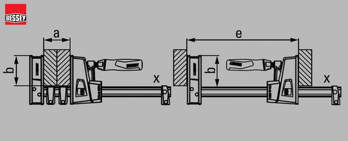 Параметри корпусних струбцин Bessey