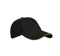 Кепка з бавовни з кольоровою втсавкою у козирці