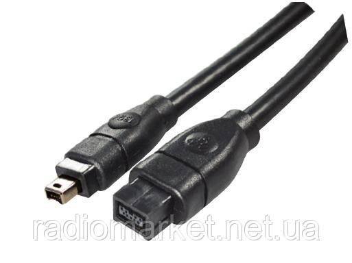 Шнур мультимедійний Firewire IEEE 1394B (штекер 4рin-штекер 9pin), 1,5метра