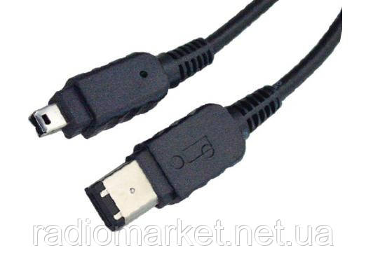 Шнур мультимедійний Firewire IEEE 1394B (штекер 6рin-штекер 4рin), 1,5метра