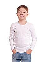 Футболка дитяча довгий рукав Наталюкс 21-3304 біла