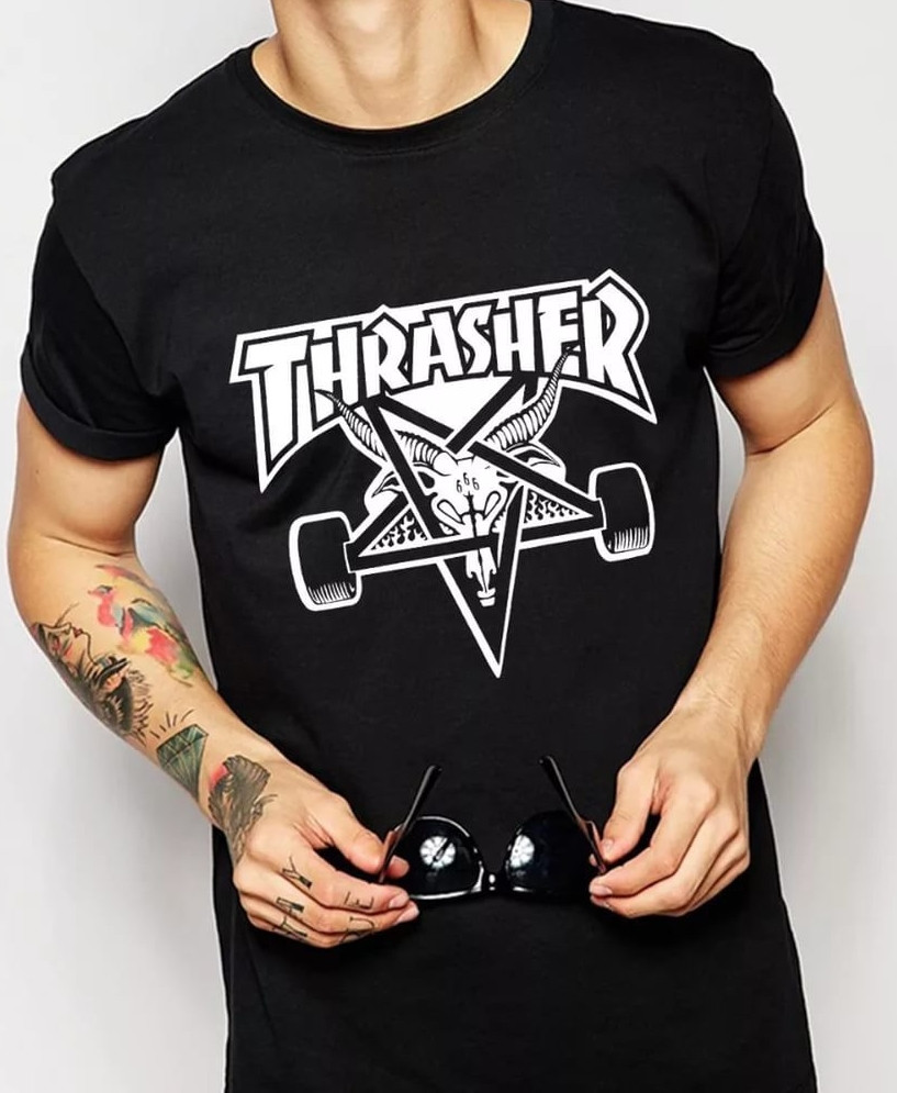 Футболка чоловіча "Thrasher", трешер штанга