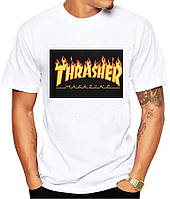 Футболка мужская "Thrasher", трешер белая