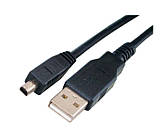 Шнур штекер USB тип А-штекер mini USB 4pin тип В, з феритами, 1,5метра 