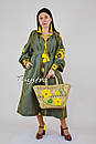 Бохопла вишиванка льон етно, бохостиль, вишиті плаття вишиванка, плаття оливкове, фото 6
