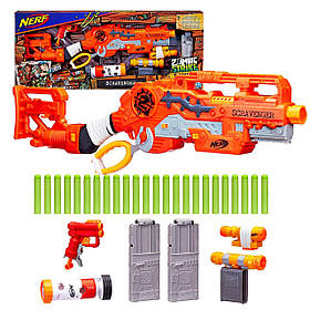 Бластер Нерф Зомбі Вибілий Hasbro Nerf Scravenger Zombie Strike Blaster E1754