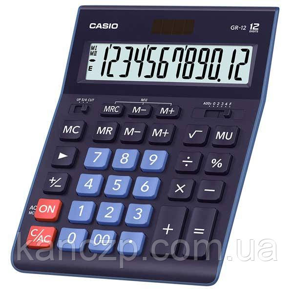 Калькулятор Casio 12 розрядний Синій