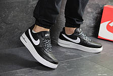 Кросівки чоловічі Nike Air Force AF 1,чорно-білі, фото 2