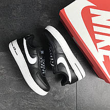 Кросівки чоловічі Nike Air Force AF 1,чорно-білі, фото 3