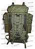 Тактичний туристичний армійський суперміцкий рюкзак на 105 л з ортопедичною пластиною Олива 500 ден, фото 5