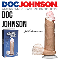 Doc Johnson The Realistic Cock White Ultraskyn Vack-U-Lock 21см