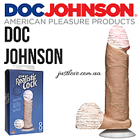 Doc Johnson The Realistic Cock 8 inch White Ultraskyn + Vack-U-Lock