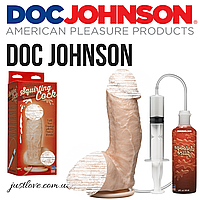 Фалоімітатор з імітацією сім'явивергання Doc Johnson The Amazing Squirting Realistic Cock 17,3 см